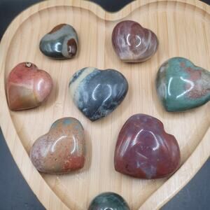 Ocean Jasper Heart Bundle, 8 pc, 242G